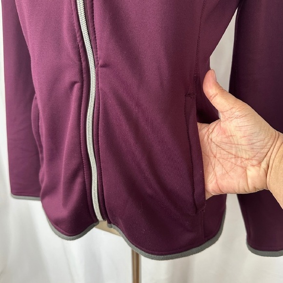 Gander Mtn. Full Zip Jacket Athletic Lightweight Purple Gray Trim Women‎ Small - Picture 3 of 12